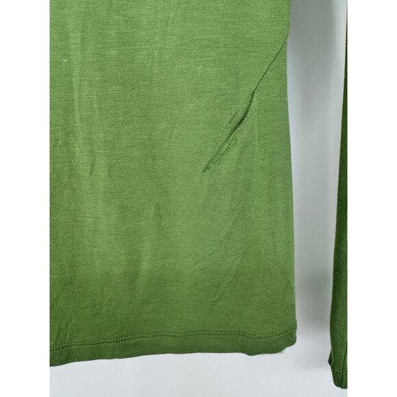 Lafayette 148 Women's S Long-Sleeve Green Crewneck Top - Picture 6 of 8